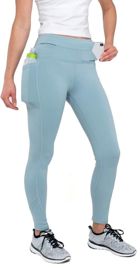 Flipbelt Legging Sage - Hardloop Legging voor Telefoon - Sportlegging dames - Sportbroek dames - Sage - S