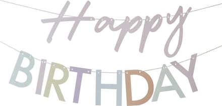 Ginger Ray - Letterslinger Happy Birthday Pastel