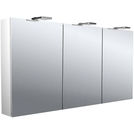 Emco pure 2 style LED light mirror cabinet 140 cm, with LED top light, 3 doors 979705306