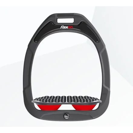 Endurance stijgbeugels Antraciet/Grijs/Rood Flex-On Green Composite