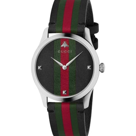 Gucci G-Timeless YA1264079 Herenhorloge - Elegante zwarte wijzerplaat