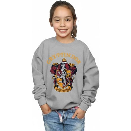 Harry Potter Meisjes Gryffindor Crest Sweatshirt (Sportgrijs)