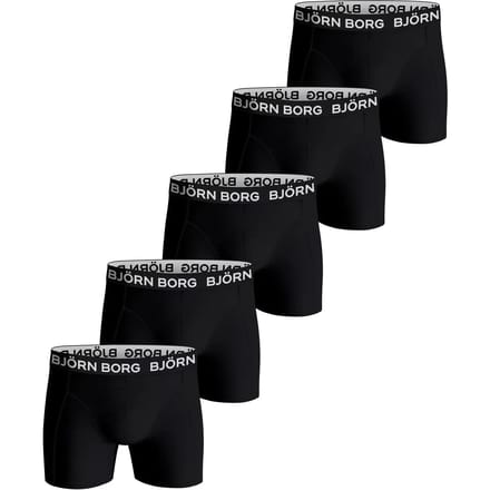 Björn Borg boxershorts Essential (5-pack) - heren boxers normale lengte - zwart