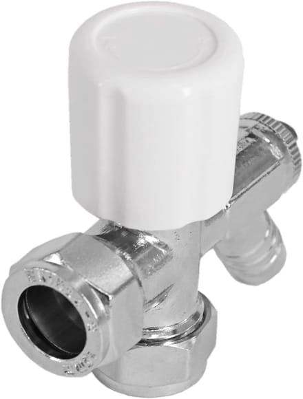 Thermostatische Radiatorkranen Chroom met Afvoerstop