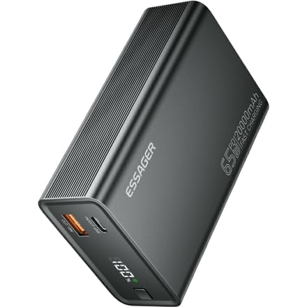 Essager 20.000mAh 65W PD Powerbank Zwart 20.000 mAh
