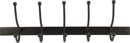 Kapstok - 10 Haaks - Metaal - Zwart - 61cm - Industrieel