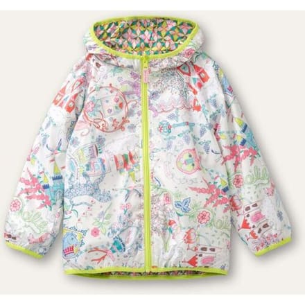 Oilily Crispy reversible jas Recycled Polyester- maat152/12yr Bright Wit