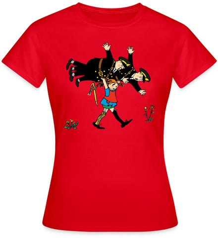 Pippi Langkous Pippi En De Politie T-Shirt Dames