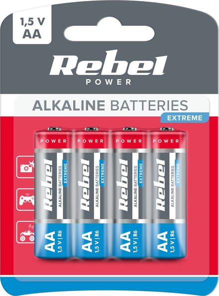 Rebel Extreme - Alkaline Batterijen - AA - 1,5V - 4 stuks