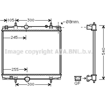 Radiator AVA COOLING PEA2331 AVA