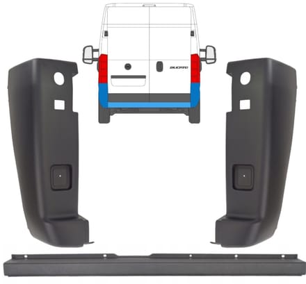 Achterbumper voor Citroen Jumper 2006-2018 / Set