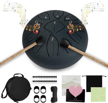 CLGP® Handpan - Tongue Drum - Klankschaal - Meditatie - Zwart