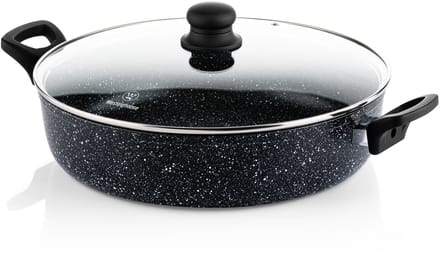 Westinghouse Hapjespan – Ø 32 cm – Inductie Pan – Inclusief Deksel – Black Marble