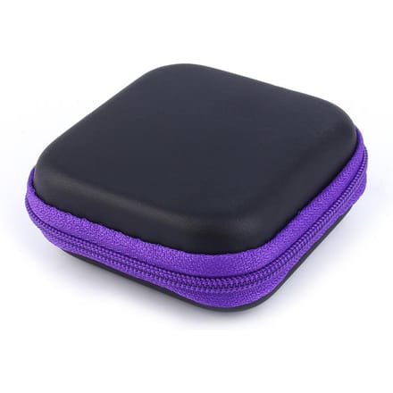 Étui rigide pour gadgets, pochette de rangement pour porte-clés, écouteurs, câble, ligne de données USB black