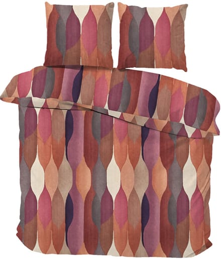 iSleep Dekbedovertrek Noor - Eenpersoons - 140x200/220 cm - Bordeaux