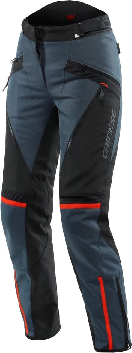 Dainese Tempest 3 D-Dry Dames Broek Ebony Zwart Lava Rood - Broek