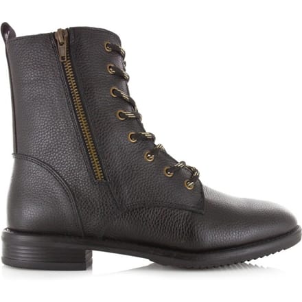 Shoecolate - Leren veterboot met rits