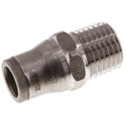 8mm x 1/4'' NPT RVS Insteekfitting Buitendraad FKM