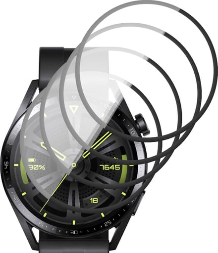 Screenprotector geschikt voor Huawei Watch GT 3 42 mm - PET Glasfolie Full Screen Protector - 4 Stuks