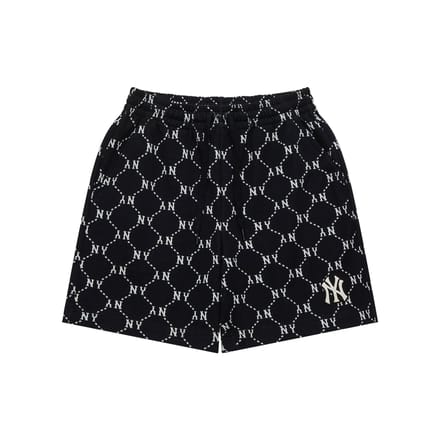 MLB New York Yankees Diamant Oude Bloemen Comfortabele Losse Pasvorm Vetersluiting Casual Shorts Unisex shorts Zwart 3ASPM0343-50BKS S black