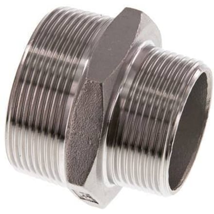 R 2'' x R 1 1/2'' RVS Borstnippel 16 Bar - FL2S-M-SH-200R-112R