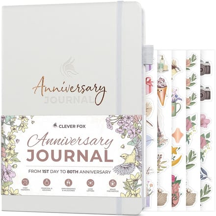 Jubileum Dagboek - Herinneringen Boek - Samen Herinneringen - Met Ruimte - Niet Gespecificeerd - Wit