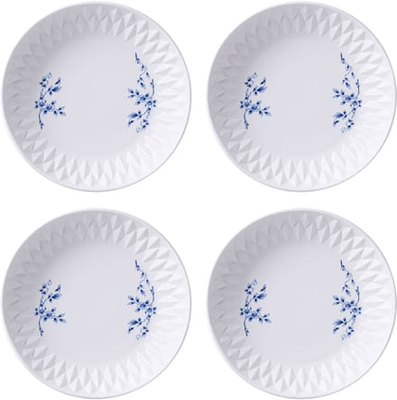 Heinen Delfts Blauw - Pastabord Blauw Vouw - Porselein - 24 cm - 4 stuks