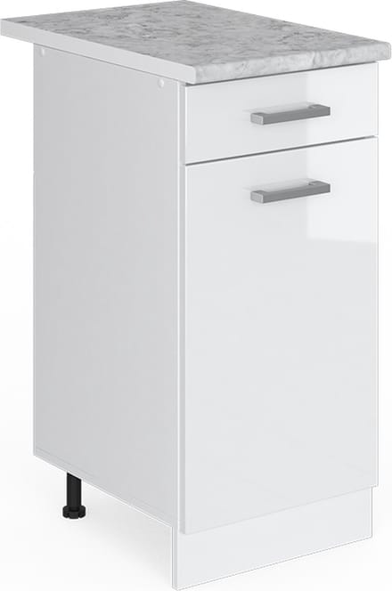 Vicco R-Line Keukenonderkast – 40 cm, WB Marmer Wit Hoogglans