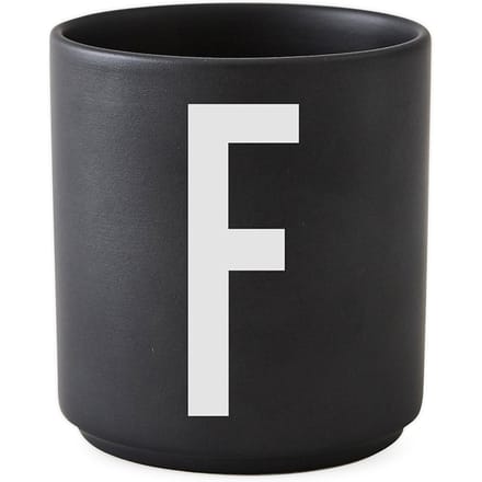 DESIGN LETTERS - Personal beker porselein  - F - zwart