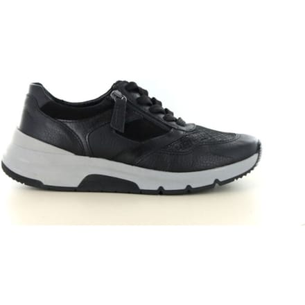 Longo Zwarte Leren Dames Sneakers - Zwart - 40
