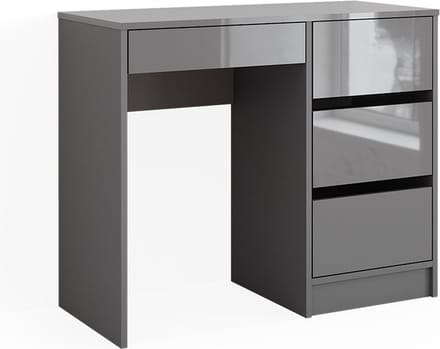 Vicco Sherry Kaptafel – 90 cm met 4 laden Hoogglans grijs