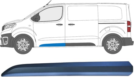 Voordeur sierlijst voor Citroen Jumpy 2016- / Links