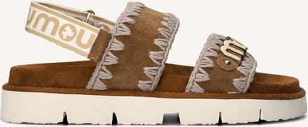 Mou Bio Sandal Two-buckles And Back Strap Sandalen - Dames - Bruin - Maat 36