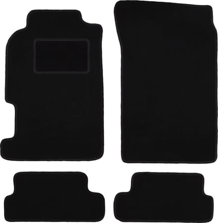 Zwarte velours matten voor: Honda CRX DelSol coupé, cabrio (1992-1997)