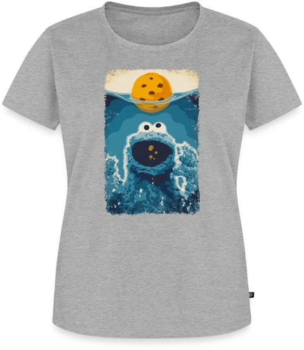 Sesamstraat Koekiemonster Haai Premium T Shirt Dames
