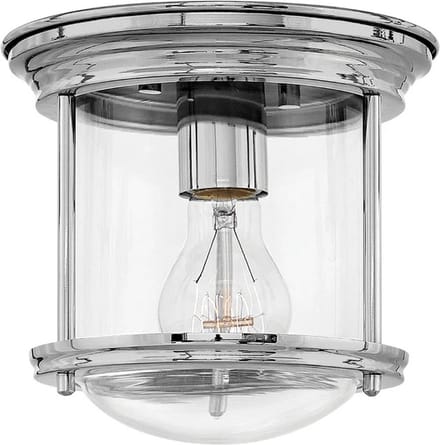 Hinkley LED Plafond Badkamerlamp Hadrian | 1X E27 Max 60W | IP44 | Dimbaar | Chrome