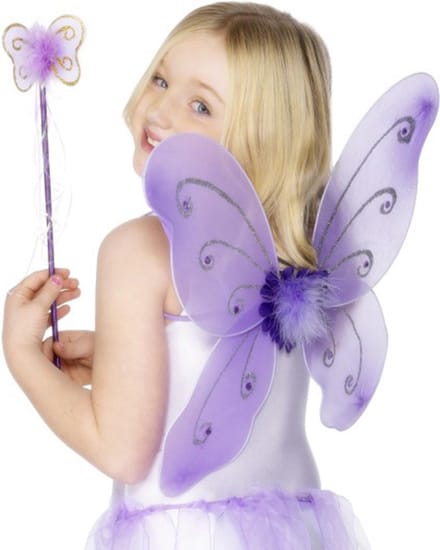 Smiffys - Butterfly Vleugels Kinderen - Paars