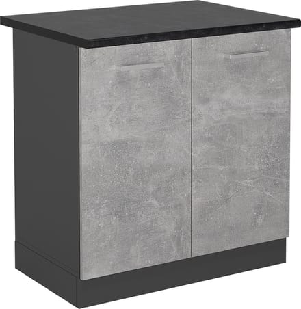 Vicco R-Line Wastafelkast – 80 cm, WB Antraciet Beton