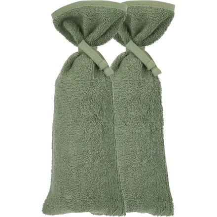 Meyco Baby Uni kruikenzak - 2-pack - badstof - forest green