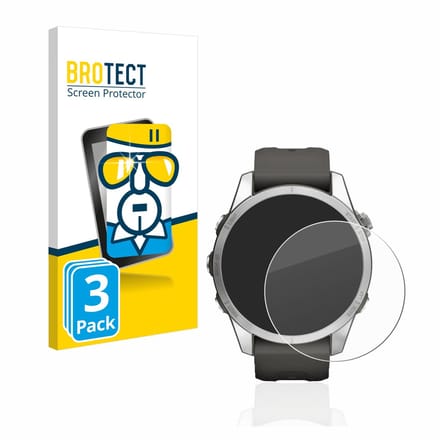 BROTECT - Glas Screenprotector voor Garmin Fenix 7S Pro Solar (42 mm) - Gehard Beschermglas 9H 3 Stuks
