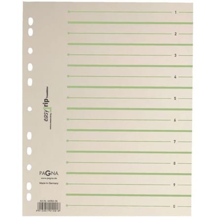 PAGNA Easy Rip scheidingsbladen, A4-formaat, gelinieerd, 100 stuks, groen