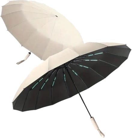 Bovista Windproof Paraplu - Opvouwbaar - Moderne Stormparaplu - Stormproef - Automatisch Uitklapbaar - Umbrella - Beige