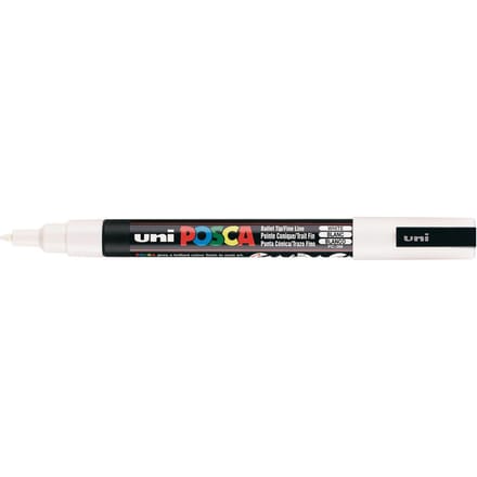 Posca marker met conische punt schrijfdikte fijn wit