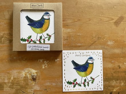 Alex Clark Kerstkaarten Vogel ~Blue Tit & Holly'