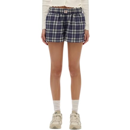 Katoenen geruite elastische short voor vrouwen Superdry