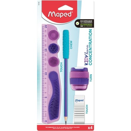 Tekenset Maped Kidy Learn Concentration paars 4-delig