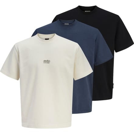 JACK&JONES CORE - JCOBREEZE BACK PRINT TEE SS CREW 3PK MP Heren T-shirt