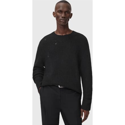 AllSaints Edgin Crew Black Größe: S | Pullover Outlet | Herren | Schwarz