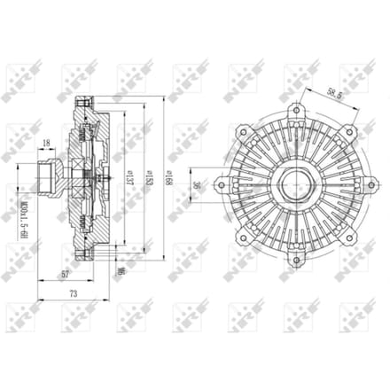 Koppeling, radiatorventilator NRF 49635