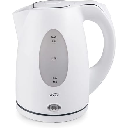 Lacor Waterkoker - Elektrisch - 1,3L - 2200W - Wit